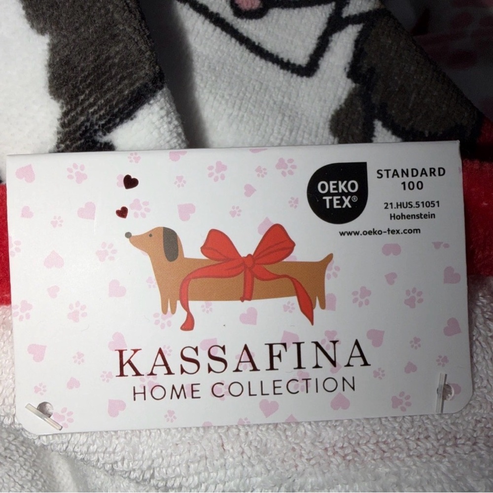 Kassafina PUPPY LOVE Dogs Hearts Set Of 2, Bath & Hand Towel, Corgi, Terrier etc - Picture 6 of 7